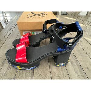 NIB Farewell Red Patent Heel Size 37 7